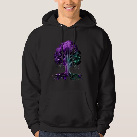 Binärbaum-Coder-Computerprogrammiererentwurf Hoodie (Vorderseite)