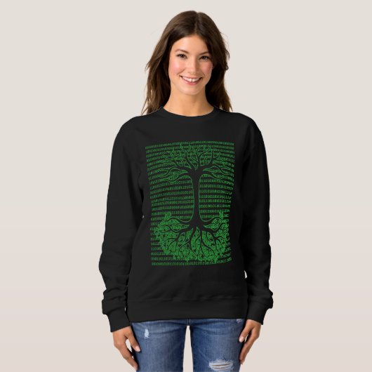 Binärbaum Computer Geek Mathematiker Programmierun Sweatshirt (Vorne ganz)
