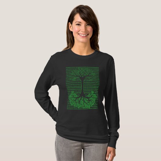 Binärbaum Computer Geek Mathematiker Programmierun T-Shirt (Vorne ganz)