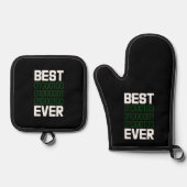 Binärcode Bester VATER Aller Zeiten Tech Küche Ofenhandschuh & Topflappen-Set (Vorderseite)