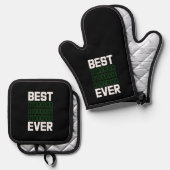 Binärcode Bester VATER Aller Zeiten Tech Küche Ofenhandschuh & Topflappen-Set (Vorderseite/Rückseite)