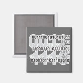 Binärcode-Design Magnet (Vorderseite/Rückseite)