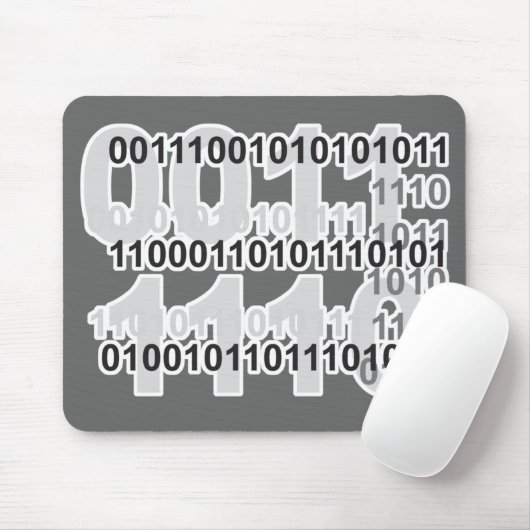Binärcode-Design Mousepad (Mit Mouse)