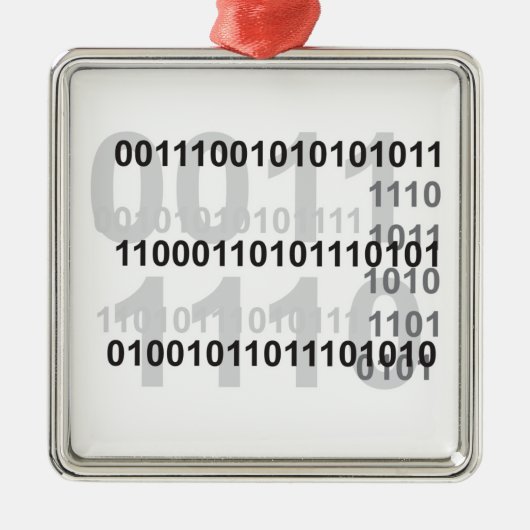 Binärcode-Design Ornament Aus Metall (Vorne)
