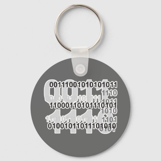 Binärcode-Design Schlüsselanhänger (Vorderseite)