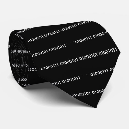Binärcode für Geek lustige Nerd Krawatte (Gerollt)