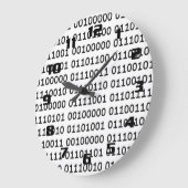 Binärcode-Muster Große Wanduhr (Winkel)