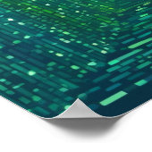 Binärcode-Netzwerkprogrammierer-Entwickler-Aufkleb Poster (Ecke)