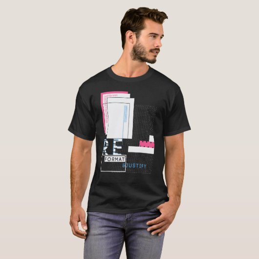 Binärcode Retro-Computer-Geek-Programmierer-Nerd-T T-Shirt (Vorne ganz)