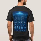 Binärcodes grün und blau T-Shirt (Rückseite)