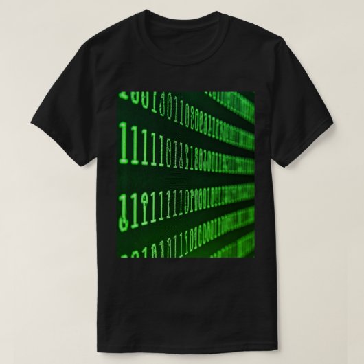 Binärcodes grün und blau T-Shirt (Design vorne)