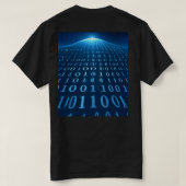 Binärcodes grün und blau T-Shirt (Design Rückseite)