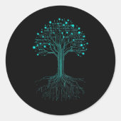 Binärcodierungsprogrammierer Grafikdesign für Code Runder Aufkleber (Vorderseite)