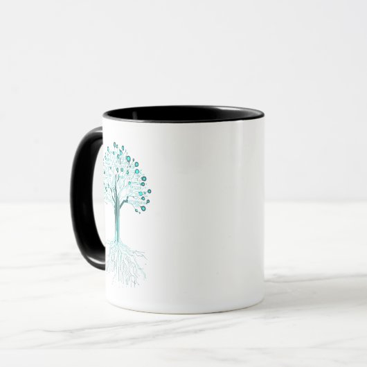 Binärcodierungsprogrammierer Grafikdesign für Code Tasse (Vorderseite Links)