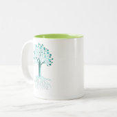Binärcodierungsprogrammierer Grafikdesign für Code Zweifarbige Tasse (Vorderseite Links)