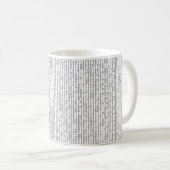 Binäre 11oz-Tasse Kaffeetasse (VorderseiteRechts)
