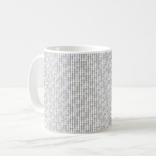 Binäre 11oz-Tasse Kaffeetasse (Vorderseite Links)