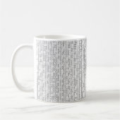 Binäre 11oz-Tasse Kaffeetasse (Links)