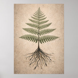 Binäre Botanik - Codierung und Natur Abstract Art Poster
