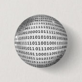 Binäre Code-Computersprache Button (Vorderseite)
