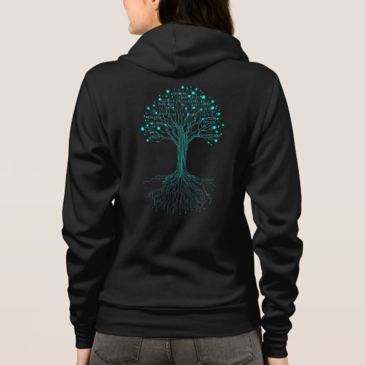 Binäre Codierung Programmierer Grafikdesign für Co Hoodie (Rückseite)