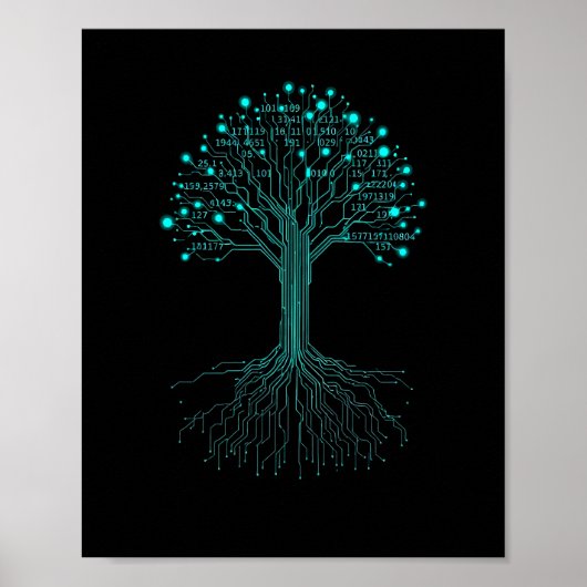 Binäre Codierung Programmierer Grafikdesign für Co Poster (Vorne)