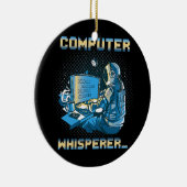 Binäre Codierung von Computer Whisperer-Programmie Keramik Ornament (Rechts)
