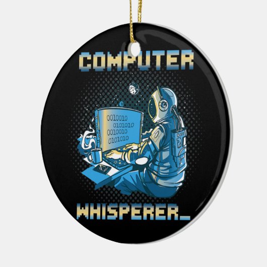 Binäre Codierung von Computer Whisperer-Programmie Keramik Ornament (Links)