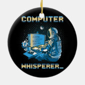 Binäre Codierung von Computer Whisperer-Programmie Keramik Ornament (Hinten)