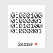 BINÄRE DATEN AUFKLEBER (Blatt)