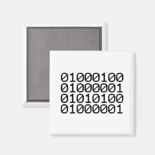 BINÄRE DATEN MAGNET (Vorderseite/Rückseite)