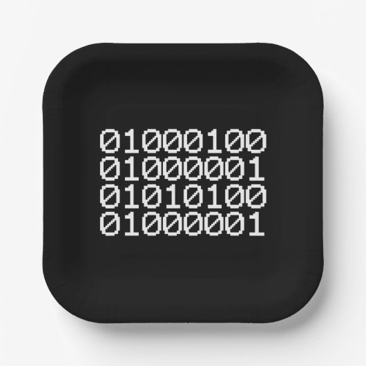 BINÄRE DATEN PAPPTELLER (Vorderseite)