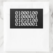 BINÄRE DATEN RECHTECKIGER AUFKLEBER (Tasche)