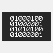 BINÄRE DATEN RECHTECKIGER AUFKLEBER (Vorderseite)