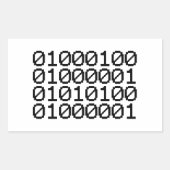 BINÄRE DATEN RECHTECKIGER AUFKLEBER (Vorderseite)