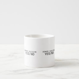 Binäre Entscheidung Ja Nein Minimalistische Schrei Espressotasse