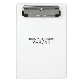 Binäre Entscheidung Ja Nein Minimalistischer Indus Mini Klemmbrett
