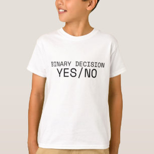 Binäre Entscheidung Ja Nein Minimalistisches Kinde T-Shirt