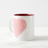 Binäre Herz-Tasse Zweifarbige Tasse (Vorderseite Links)