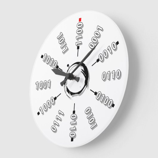 Binäre Zahlen Große Wanduhr (Winkel)