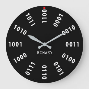 Binäre Ziffern/Uhr der Basis-2 Große Wanduhr