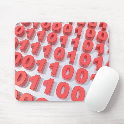 binärer Code 3D Mousepad (Mit Mouse)
