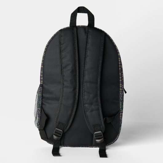 Binärer Code-Backpack Bedruckter Rucksack (Rückseite)