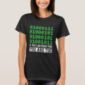 Binärer Code-Computerprogrammierer T-Shirt (Vorderseite)