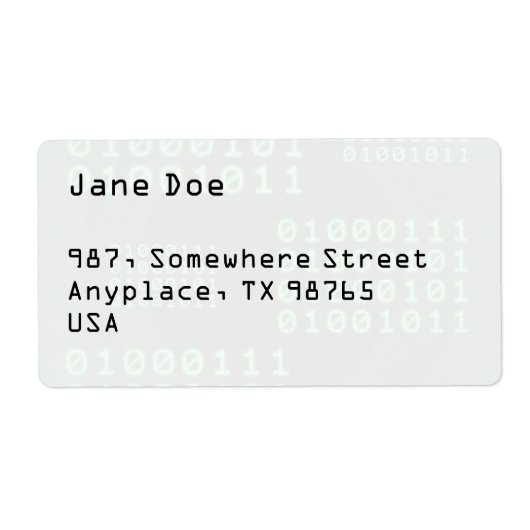 Binärer Code für GEEK (Vorne)