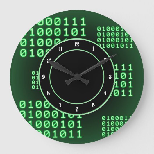 Binärer Code für GEEK Große Wanduhr (Vorderseite)