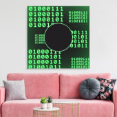 Binärer Code für GEEK Leinwanddruck (Insitu (Wohnzimmer))