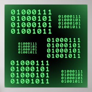 Binärer Code für GEEK Poster