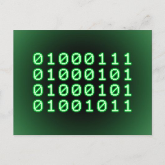 Binärer Code für GEEK Postkarte (Vorderseite)