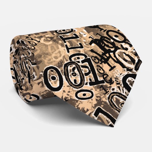 Binärer Code für Nerd Krawatte (Gerollt)